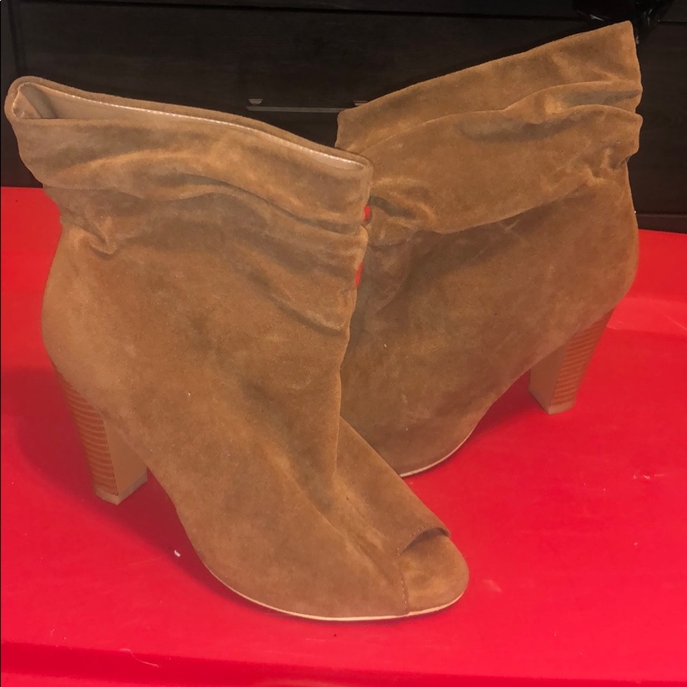 Faux suede bootie
